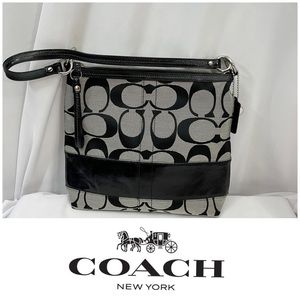 Coach Black & Gray Logo Handbag